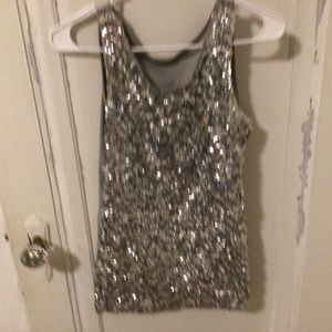 Silver sequin blouse